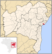 Carte de Salvador de Bahia avec sa localisation au Brésil Carte de Salvador de Bahia avec sa localisation au Brésil