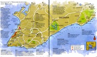 Carte de Salvador de Bahia avec les plages, les quartiers et des informations touristiques