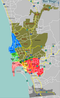 Carte San Diego quartier