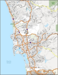Carte San Diego route
