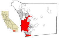 Carte San Diego localisation comté