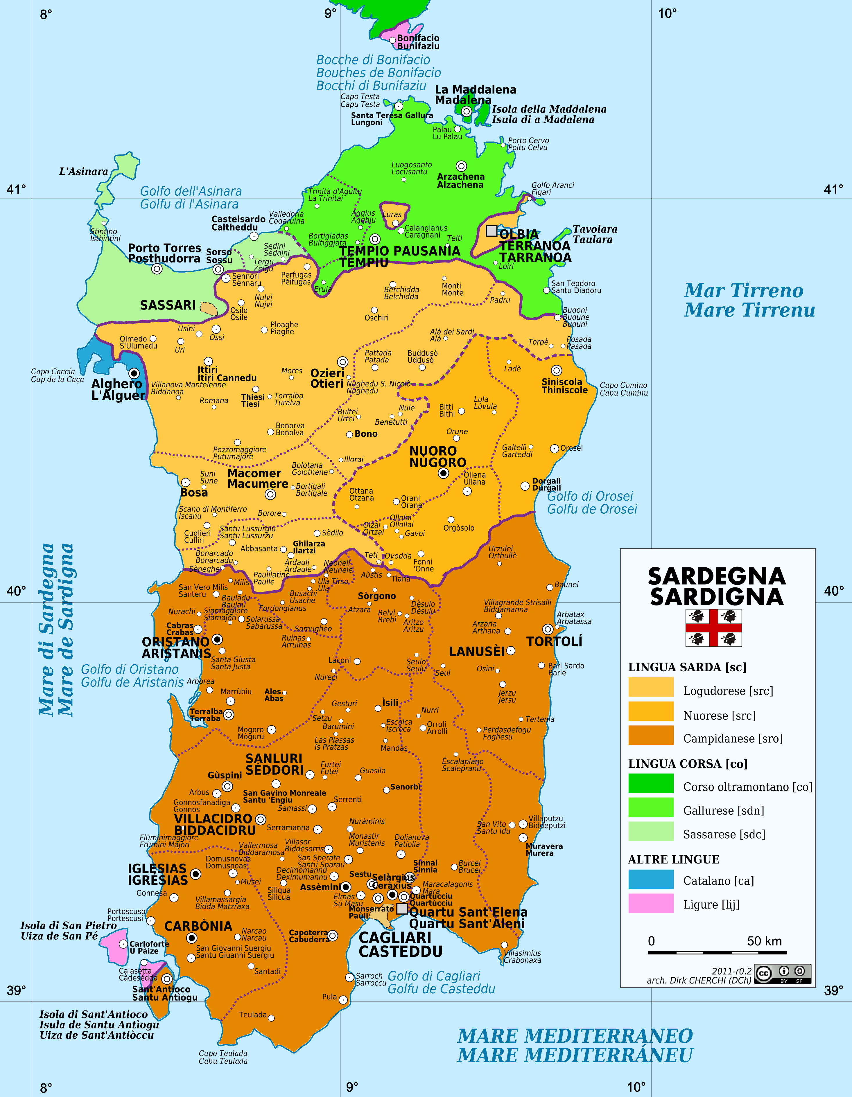 Cartograf.fr : Les cartes de la Sardaigne