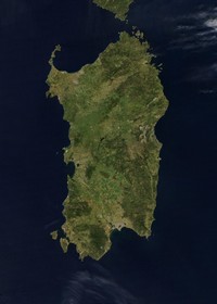 Carte Sardaigne photo satellite