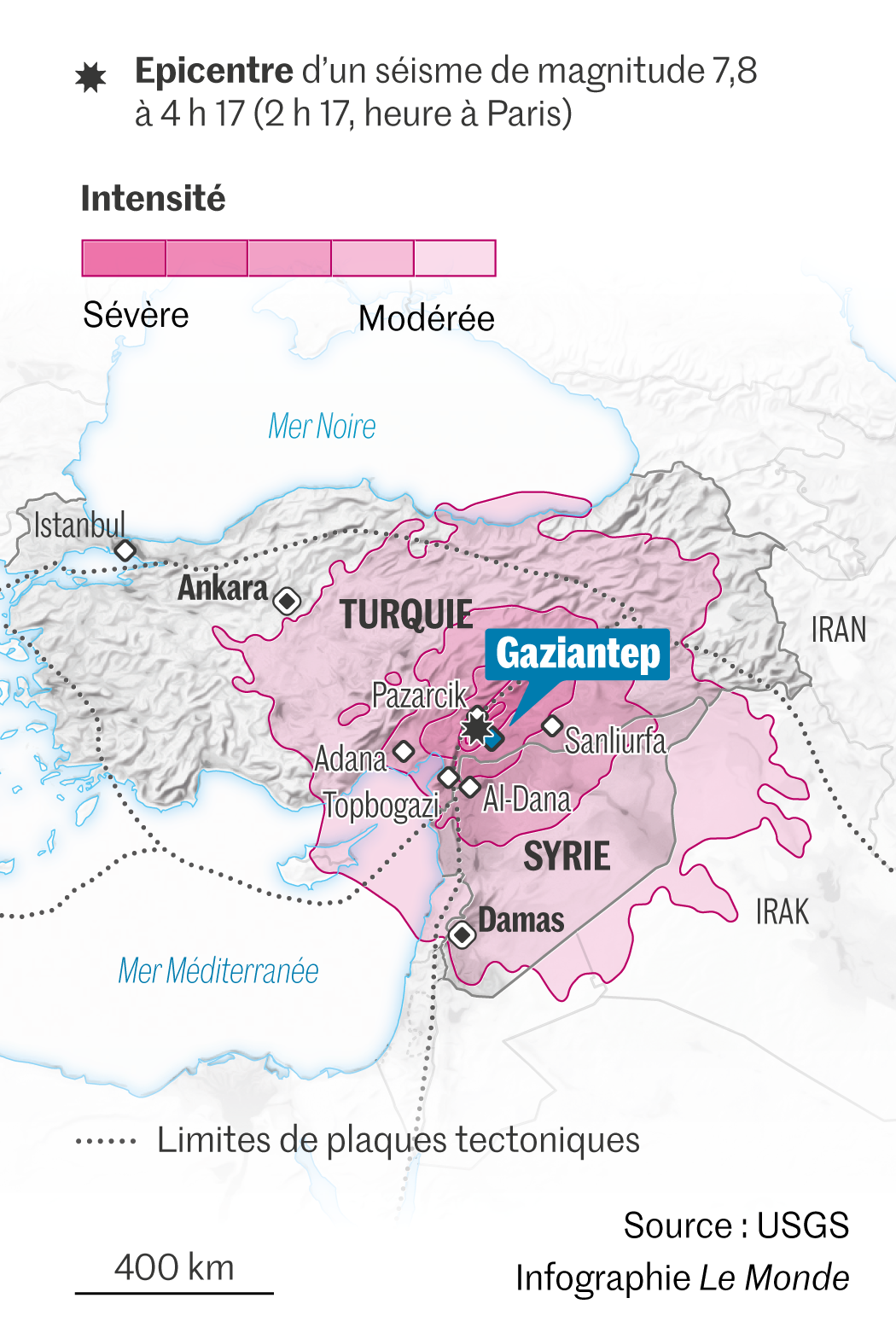 Cartograf.fr Actualités Le Séisme en Turquie et en Syrie