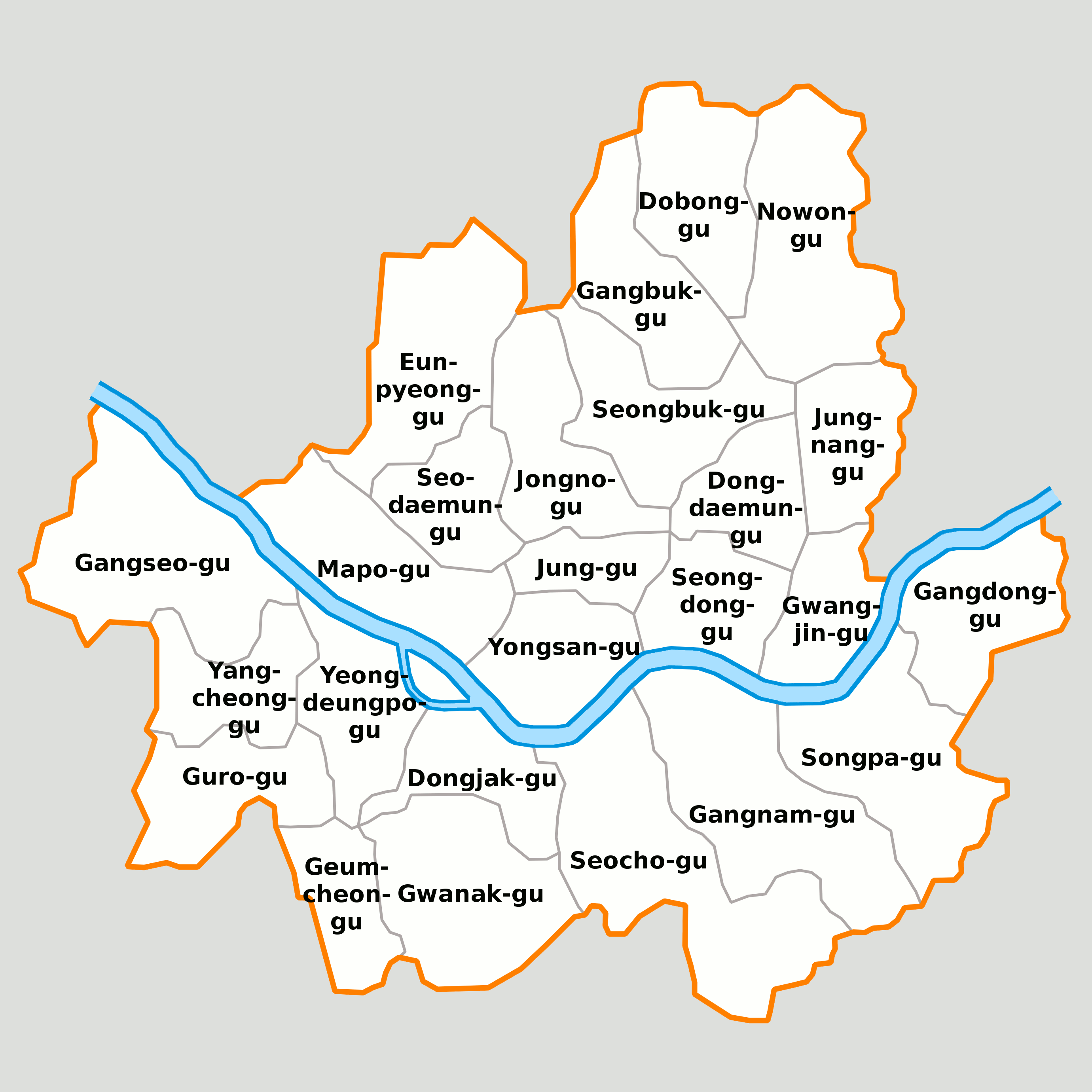 tourist map of seoul districts