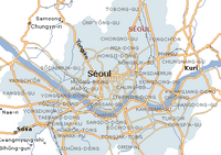 Carte de Séoul et des alentours