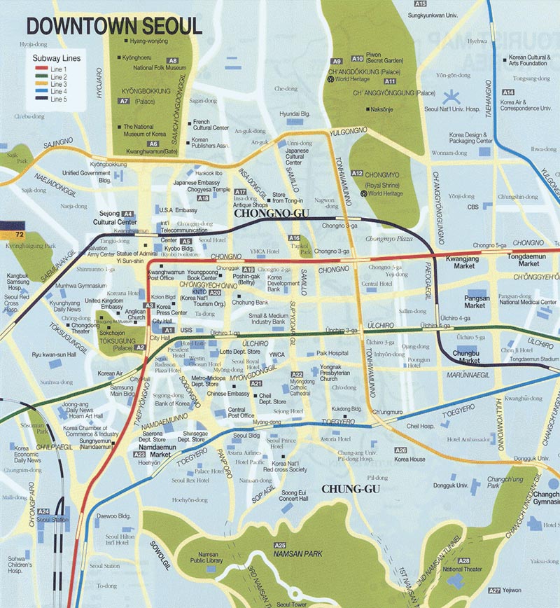Carte du métro de Séoul
