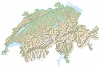 carte relief Suisse