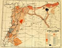 Carte de la population de la Syrie.