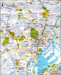 Grande carte de Tokyo