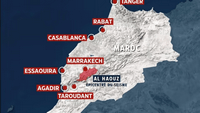 Carte séisme Maroc dans la province de Al Haouz