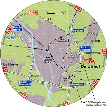 Carte des stations de train de Utrecht
