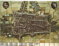 Carte historique de Utrecht en 1652