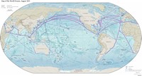 carte du monde maritime routes commerciales