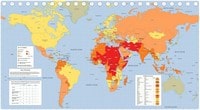 Carte du monde avec la menace terroriste