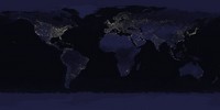 Carte du monde de nuit