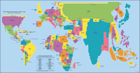 Carte du monde avec la population