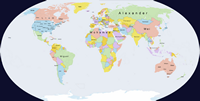 Carte du monde avec les prénoms les plus courants