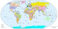 carte du monde en 2023 version HD projection Robinson