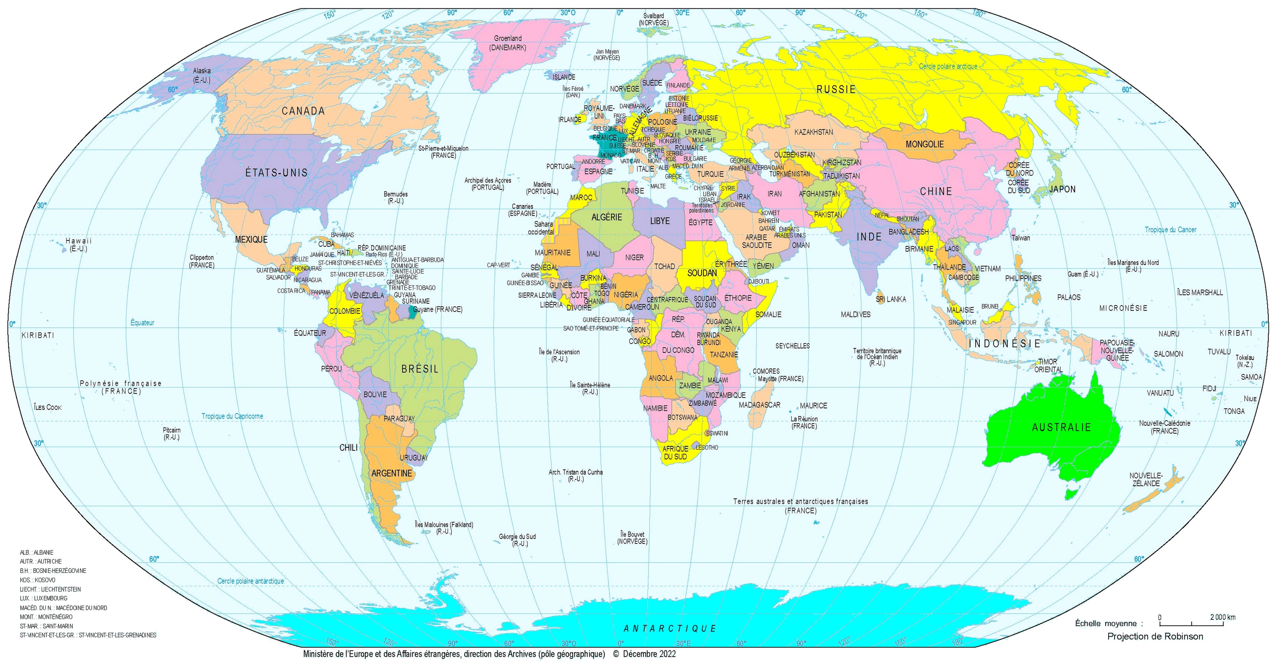 Grande Carte Monde 2023 