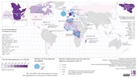 carte du monde francophone