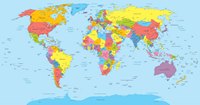 Carte du monde avec les capitales et les grandes villes
