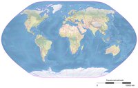 Carte monde planisphère vierge projection Hölzel