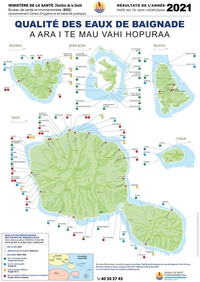 carte Tahiti qualité eau baignade