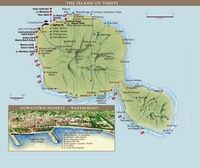 carte Tahiti touristique surf