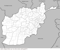 Carte de l'Afghanistan vierge