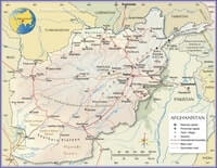 Grande carte Afghanistan routes villes villages sommets montagneux