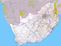 carte Afrique du Sud routière