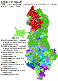 carte religion Albanie