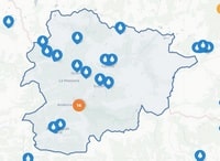 Carte d'Andorre avec les fontaines d'eau potable