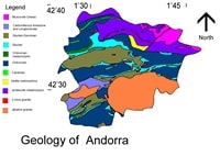 Carte d'Andorre géologique