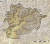 Carte d'Andorre avec le relief