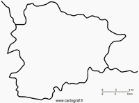 Carte d'Andorre vierge