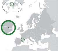 carte localisation Andorre Europe