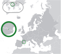 Carte de localisation d'Andorre en Europe