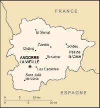 Carte simple Andorre