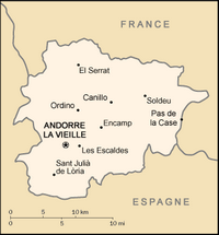 Carte simple d'Andorre