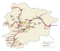 Carte touristique d'Andorre avec les musées et les monuments nationaux