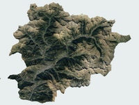 Grande photo satellite d'Andorre