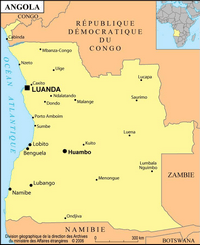 carte Angola simple