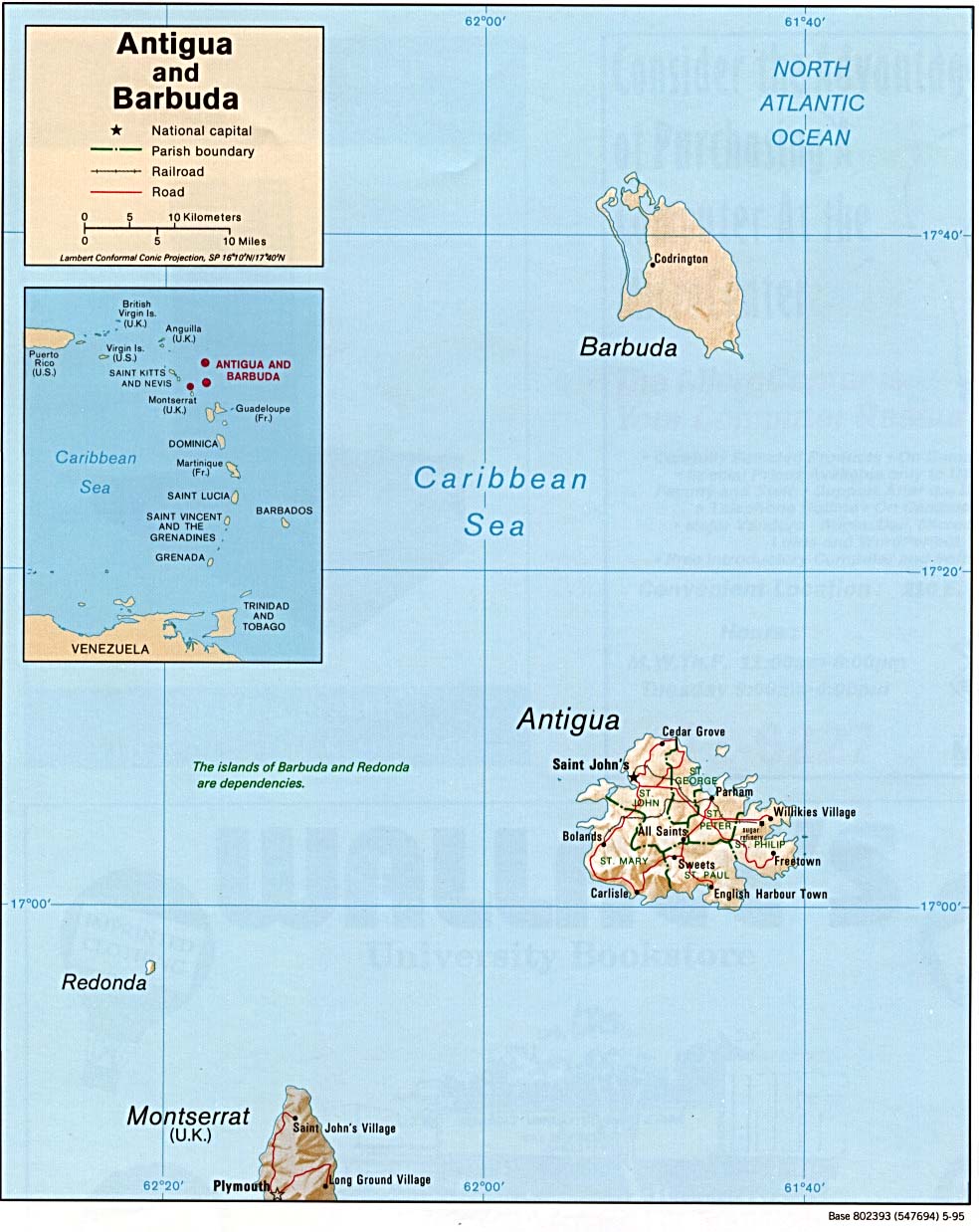 carte Antigua et Barbuda