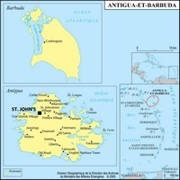 Carte Antigua et Barbuda simple