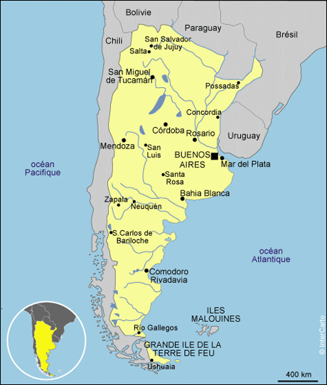 argentine carte détaillée