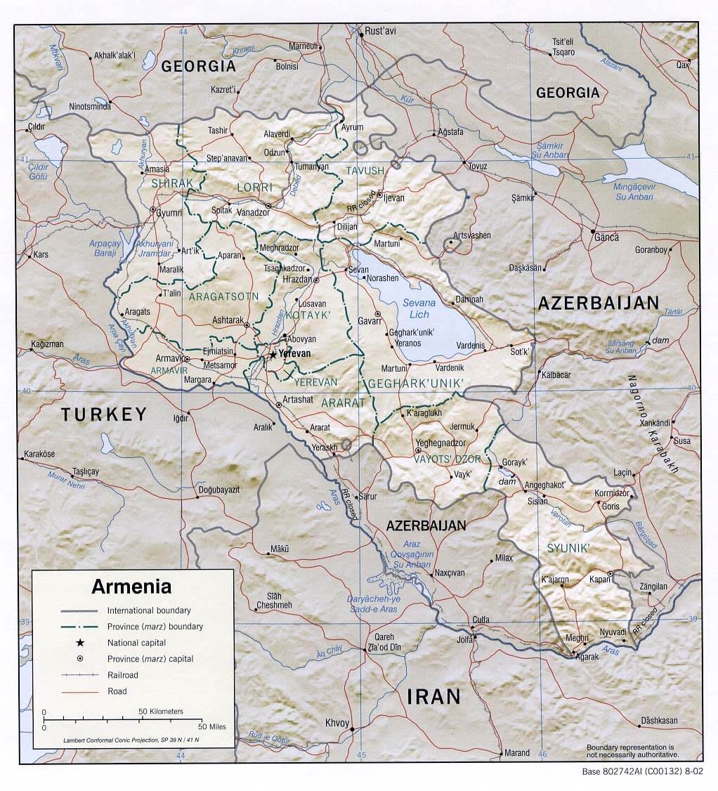 Carte Des Pays Avec Les Villes L Arm nie