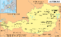 carte Autriche simple villes lacs localisation Europe