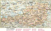 carte Autriche villes états aéroports rivières